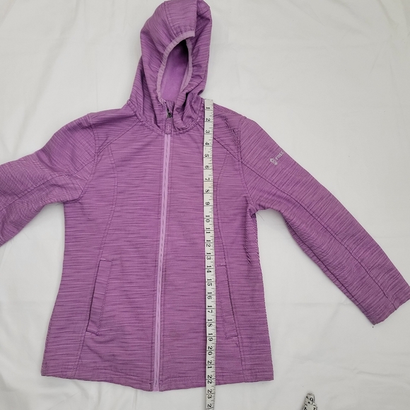 FREE COUNTRY Girls. Water Resistant Super Softshell Reflective Hooded Jacket - Picture 14 of 15